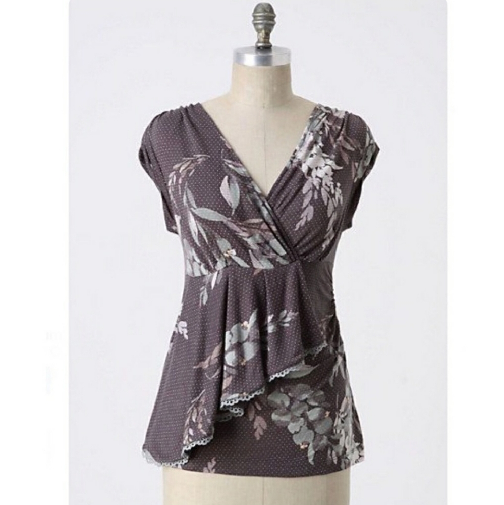 Ric Rac Floral Ruched Top